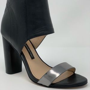 FRENCH CONNECTION Black Black/Silver Size US 7